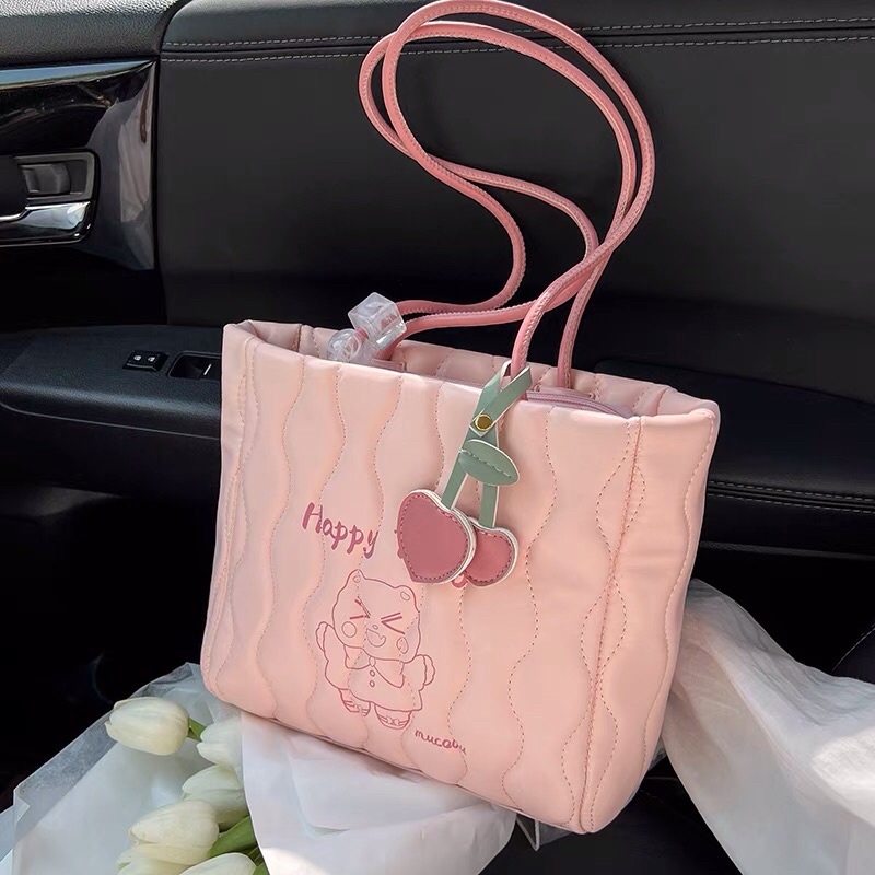 Túi xách da PU CÓ SẴN TRẮNG ulzzang da xị bền túi cực xinh xẻoo lunn Order 2 tuần Trang Xuka