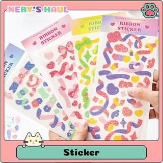 Confenti Ribbon / Ribbon Sticker hình dán nơ lấp lánh trang trí
