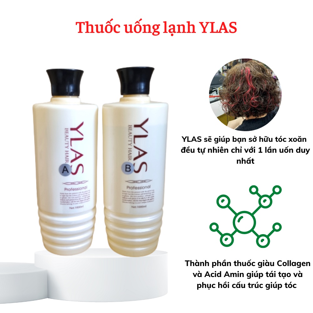 Thuốc uốn lạnh YLAS 1000ml Mùi thơm, Không cần sử dụng dập định hình .
