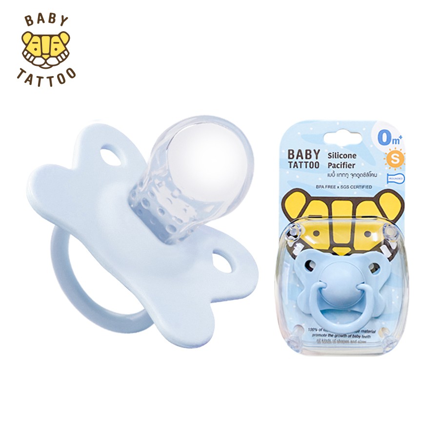 Ty Giả, Ty Ngậm Silicone BABY TATTOO Chuyên Dùng Ban Ngày Đầu Ti Tròn Cho Bé Từ 0-18 tháng tuổi