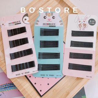 Vỉ kẹp tóc ghim tăm đen ngắn - dài ( vỉ 28c - 36c)