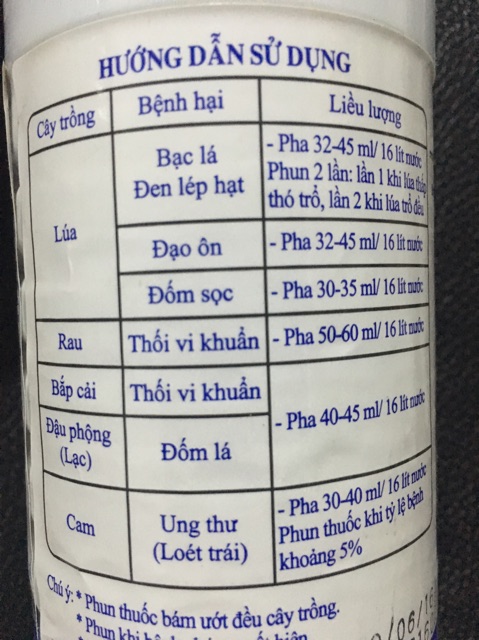 KASUMIN Thuốc trừ bệnh cây trồng chai 500ml