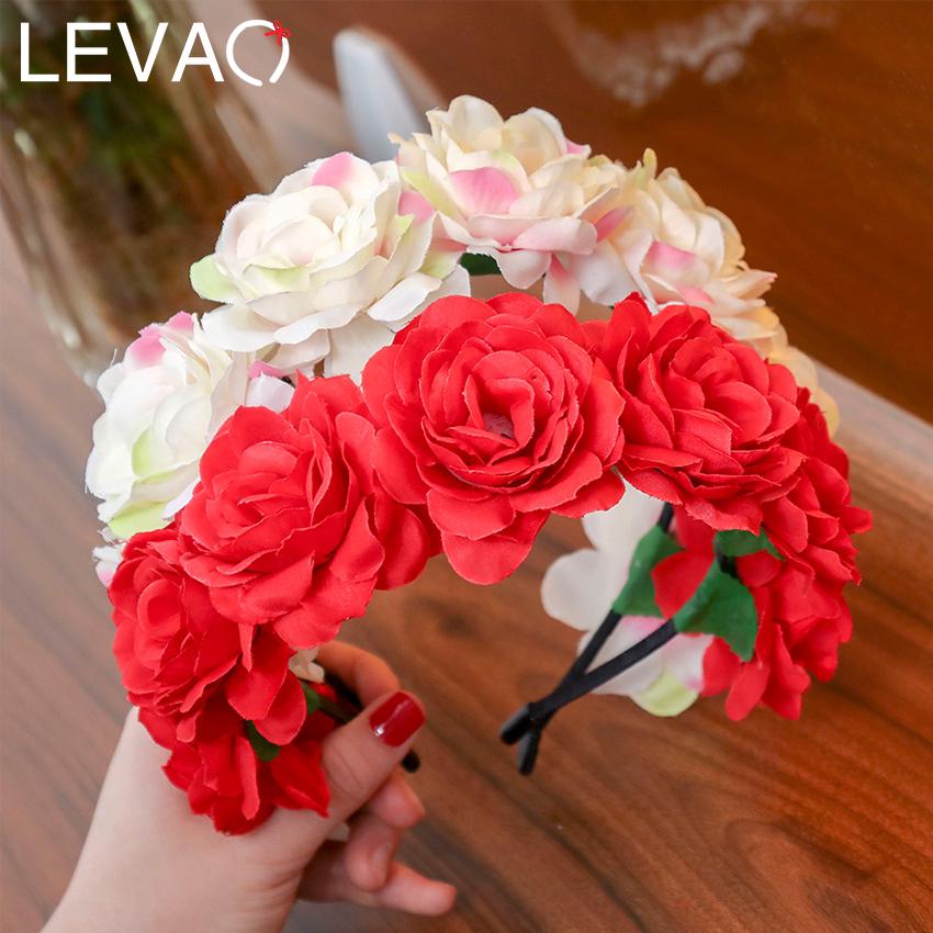 Băng đô hoa hồng kiểu dáng thời trang xinh xắn dễ thương cho nữ