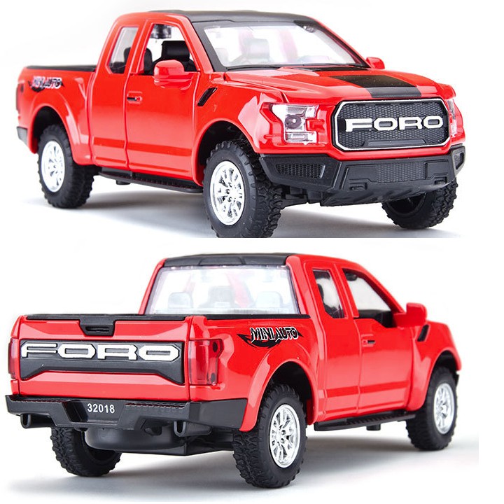 Mô hình Xe Ford F150 Raptor tỷ lệ 1:32 xe bằng sắt đồ chơi trẻ em