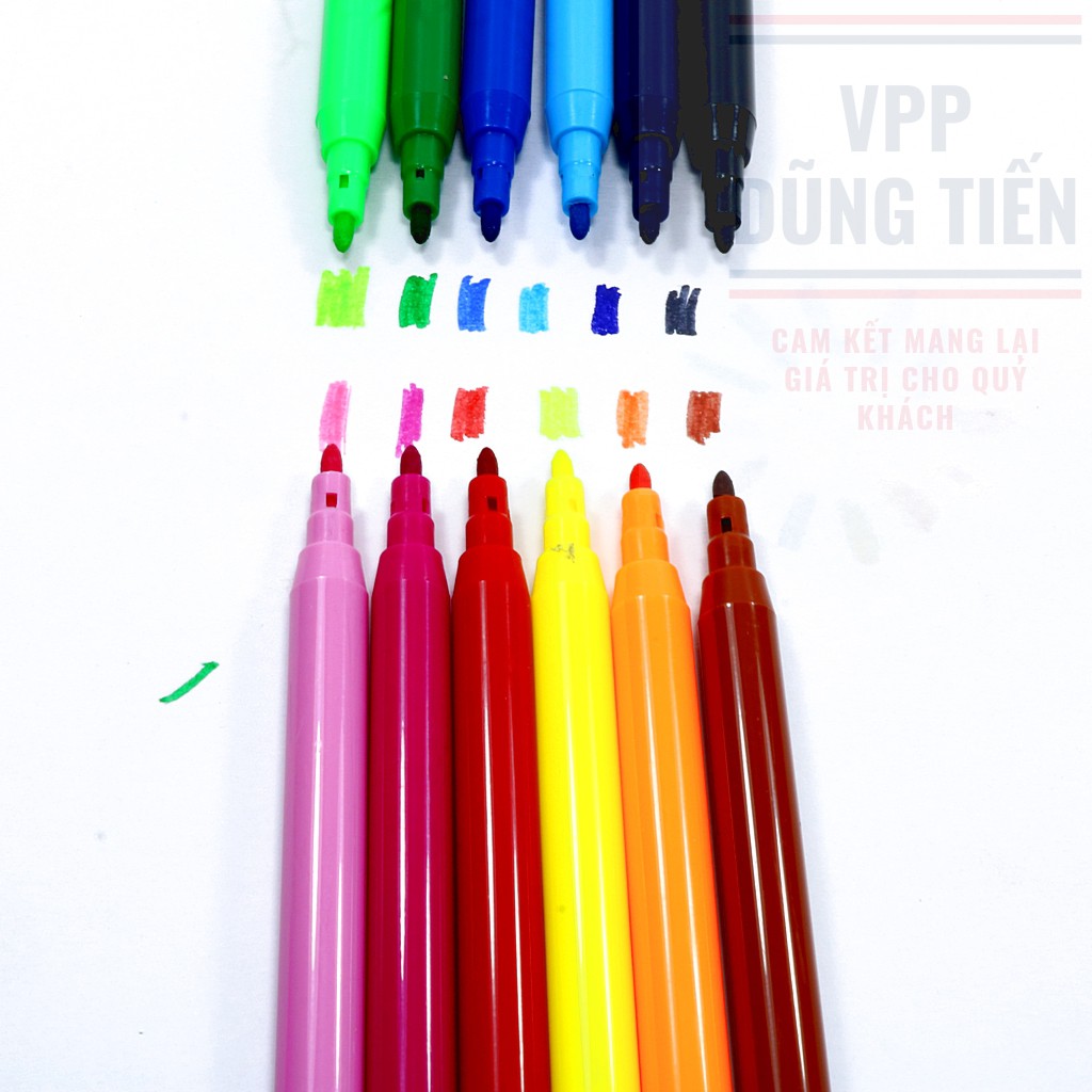 Bộ bút dạ 12 màu đẹp cho bé/ bút dạ tô màu cho bé