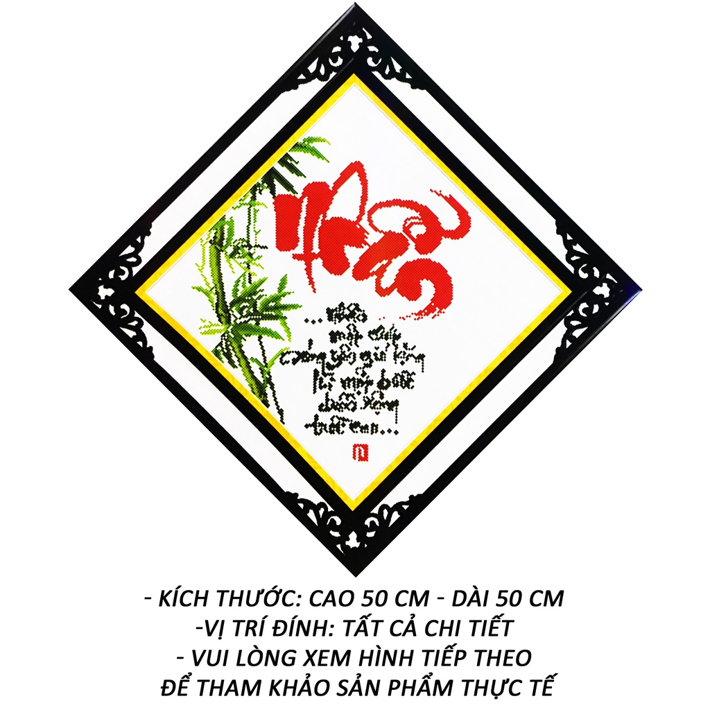 Tranh Đính Đá 5D - Nhẫn một chút sóng yên gió lặng 18 - Tranh Minh Hiền (TỰ ĐÍNH ĐÁ)