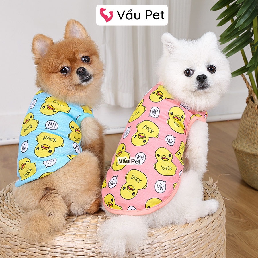Áo cho chó mèo ba lỗ Vịt - Quần áo cho chó poodle, con, lớn, mèo, thú cưng Vẩu Pet Shop