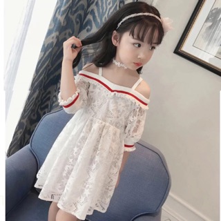 Váy 2 dây ren quảng châu