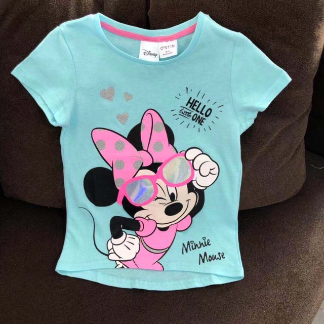 ÁO THUN XUẤT DƯ MICKEY XINH XẮN CHO BÉ GÁI