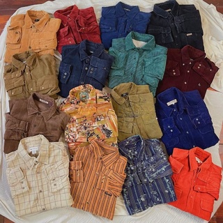 Áo sơ mi nhung tăm 2hand, áo flannel secondhand hàng tuyển chọn loại 1 mẫu mới hàng đẹp like new - dosisaigon