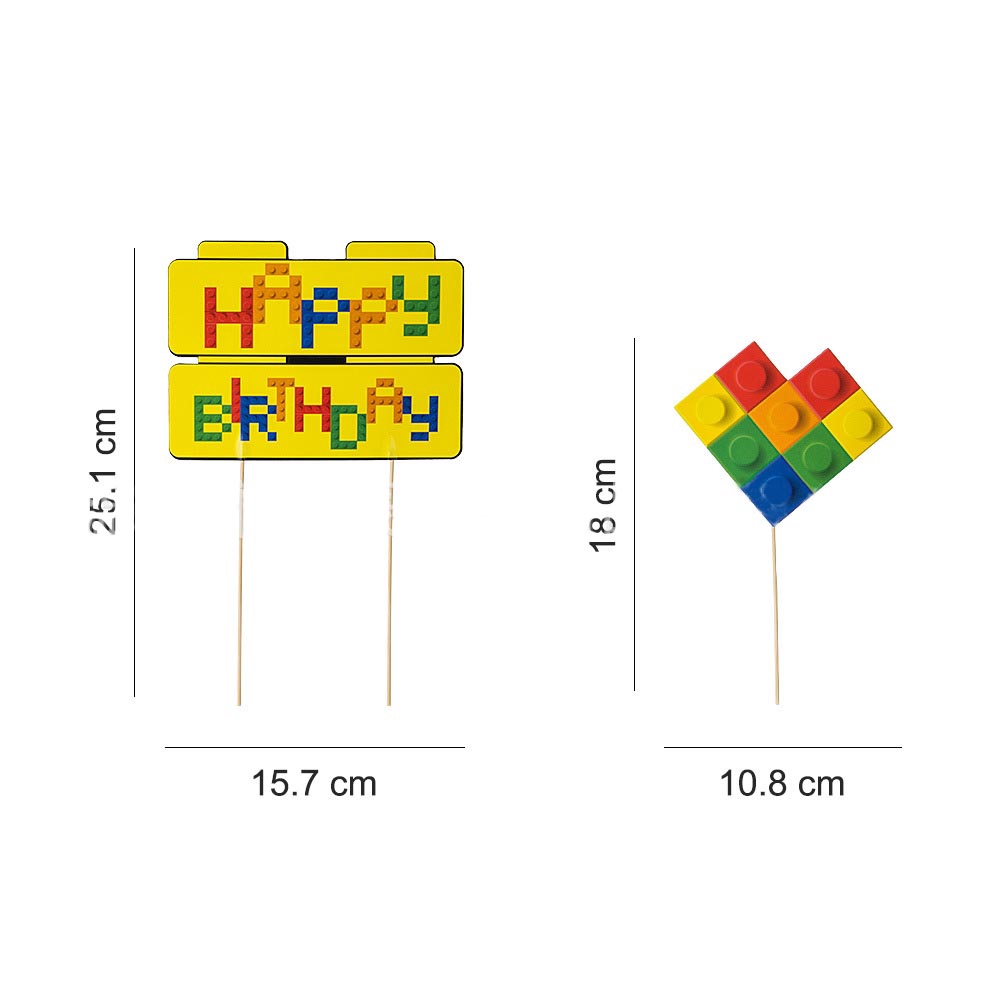 Hoạt Hình Bong Bóng Hình lego Trang Trí Tiệc Sinh Nhật Cho Bé