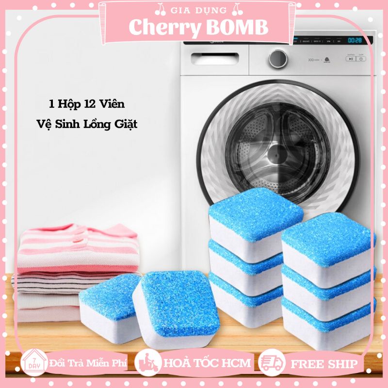 VIÊN TẨY Vệ Sinh Lồng Máy Giặt - Diệt Khuẩn, Tẩy Sạch Chất Cặn, Mảng Bám, Ẩm Mốc Hiệu Quả