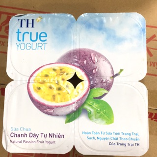 Sữa Chua Chanh Dây Tự Nhiên TH True Yogurt Lốc 4 hộpx100g