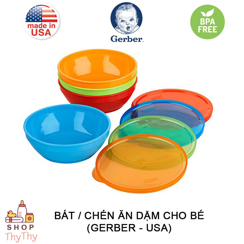 [ SỈ / LẺ ] CHÉN BÁT ĂN DẶM GERBER DÀNH CHO BÉ (USA)