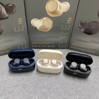 Tai nghe bluetooth Jabra Elite 75T, tai nghe không dây TWS hỗ trợ sạc không dây. 2 màu: Đen - Vàng, bảo hành 6 tháng