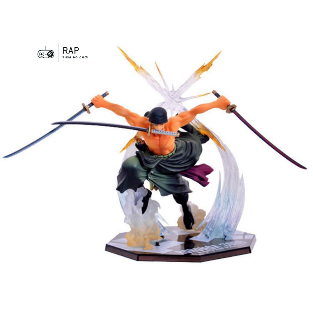 Mô hình Zoro (2 đầu) trạng thái chiến đấu ver 2 truyện tranh anime Onepiece Nhật Bản cao 17cm - Figure One Piece Ráp