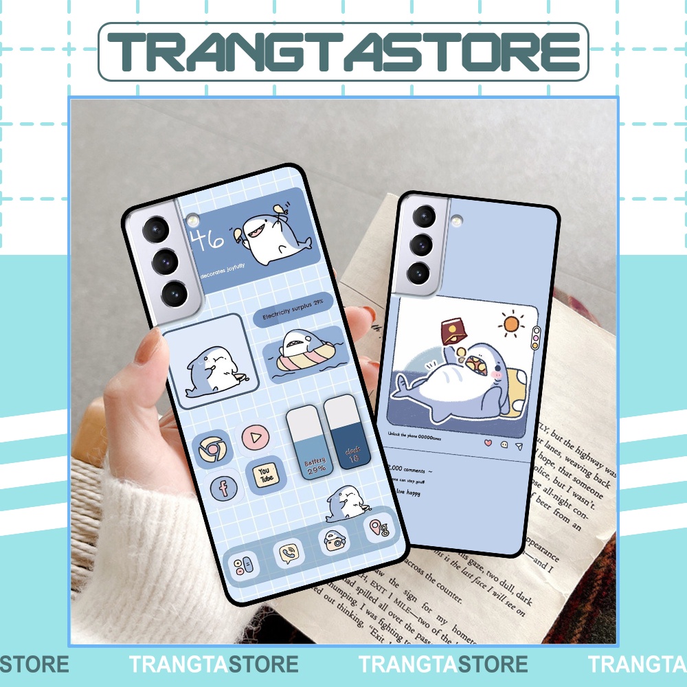 Ốp lưng Samsung S21 5G / S21 Plus 5G / S21 Ultra 5G / S21 FE in hình nền cá mập đáng yêu giá rẻ