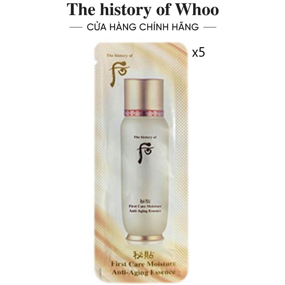 [HB Gift] Combo 5 Tinh chất tuần hoàn ẩm mượt da ngăn lão hóa The History of Whoo Bichup 1ml/gói