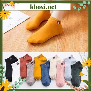 Tất gấu cổ ngắn đủ màu - 1 đôi
