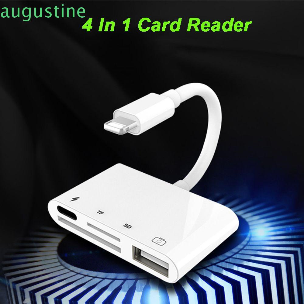 Đầu Đọc Thẻ Nhớ Đa Năng 4 Trong 1 Cho Iphone X 8 7 Plus Ipad 4 Light-Ning To Sd / Tf / Usb
