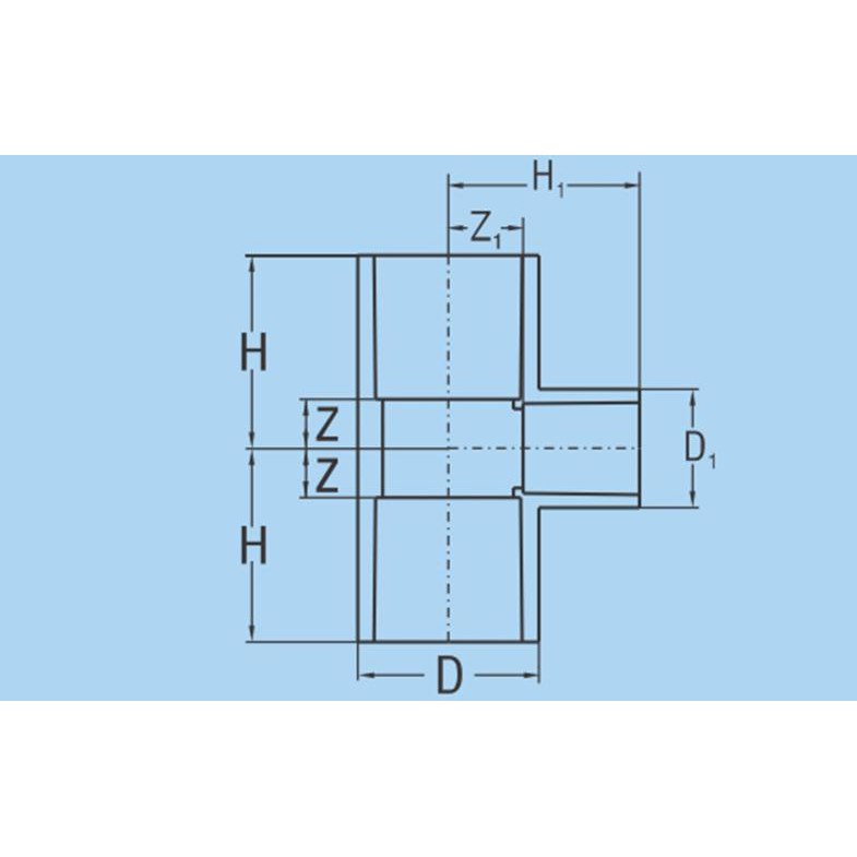 Tê 27 trơn nhựa PVC Bình Minh dùng phân nhánh hệ thống tưới tự động.
