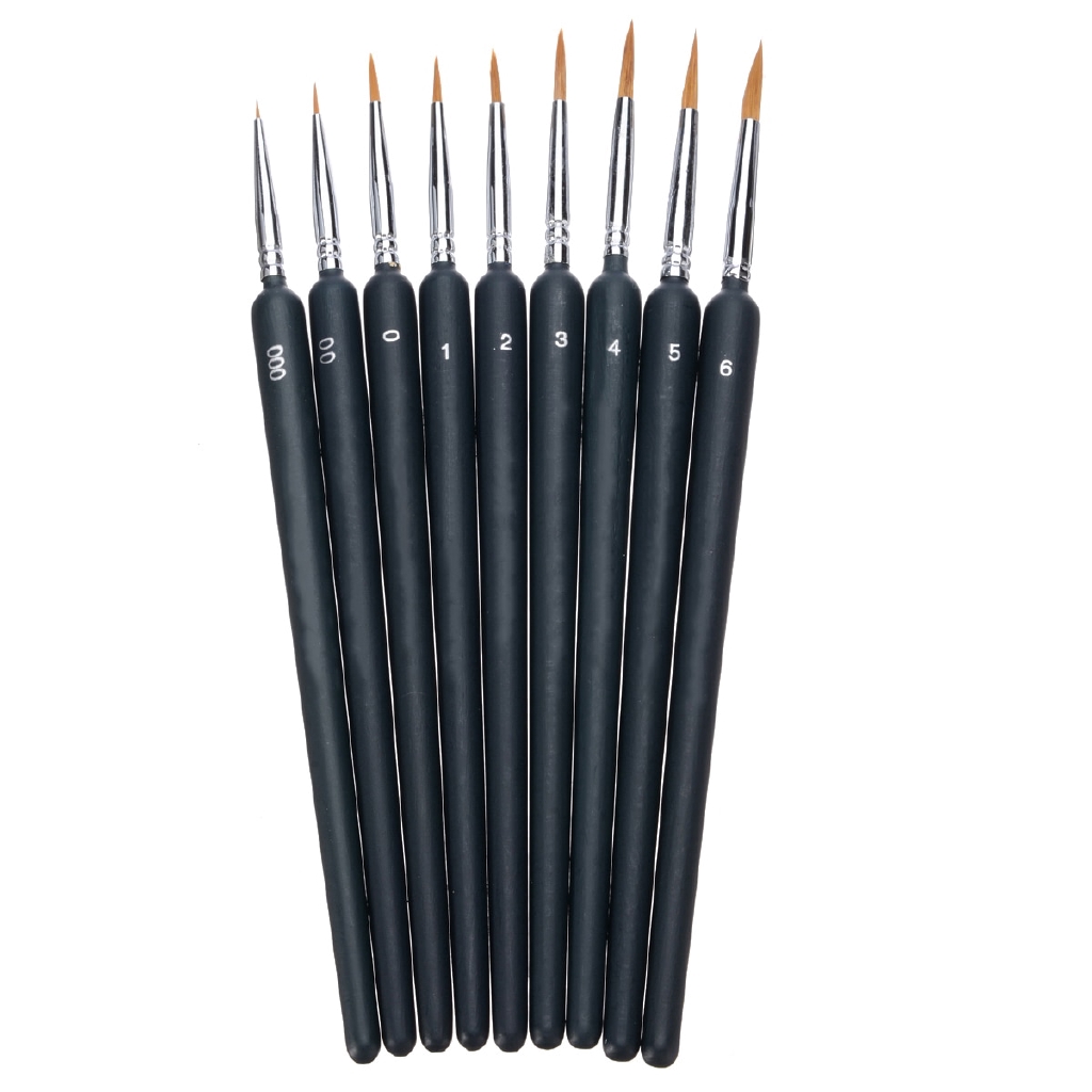 Set 9 cọ vẽ màu nước chuyên dụng tiện lợi