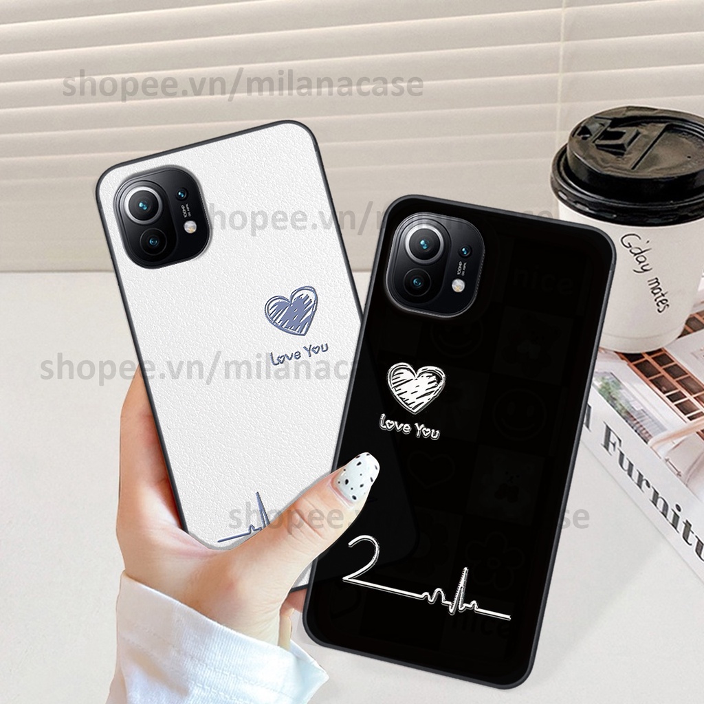 Ốp Xiaomi Mi 11 / Mi 11T / Mi 11 Lite in hình caro trái tim siêu đẹp, siêu nét đầy phong cách cá tính