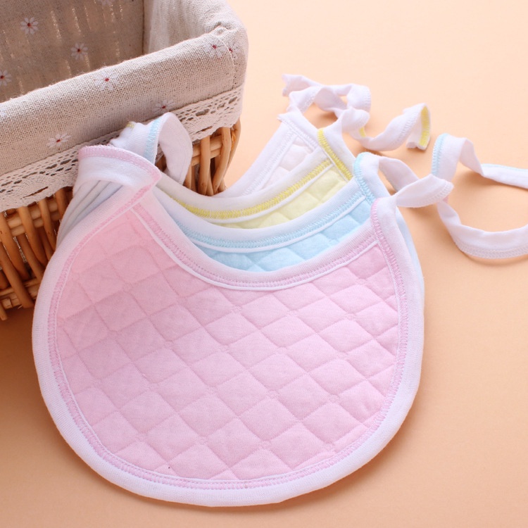 Yếm ăn cho bé, Yếm cotton 3 lớp trần bông buộc dây xuất Nhật cho bé từ sơ sinh giúp giữ ấm cổ, chống bẩn quần áo, TOGABO