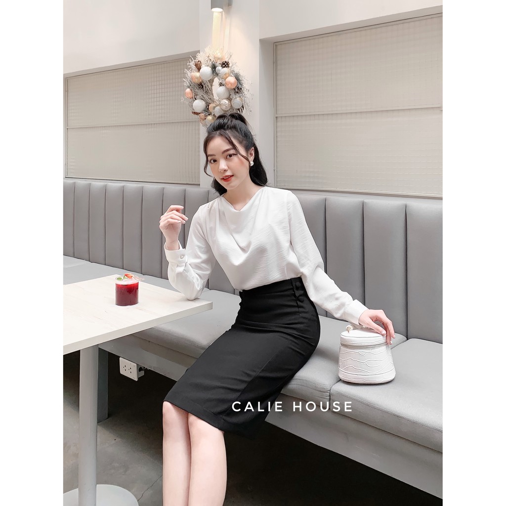 Chân Váy Bút Chì Cúc Bọc 2 Bên Thương Hiệu thời Trang Công Sở CV29 | BigBuy360 - bigbuy360.vn