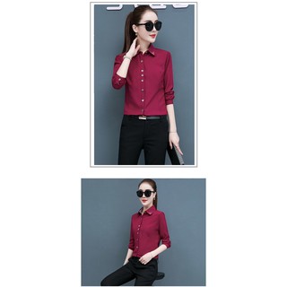 áo sơ mi đỏ tay dài big size phối nút caro size 65-80kg