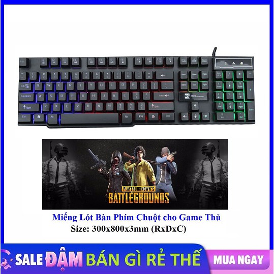 Bàn Phím Chuyên Game G20 Giả Cơ Led 7 Màu + Lót Chuột Dota2