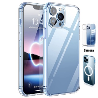 Ốp Điện Thoại PC Cứng Trong Suốt Chống Sốc Từ Tính Cho iPhone 13 pro max 12 mini 11 xs max xr 7 8 plus se2020
