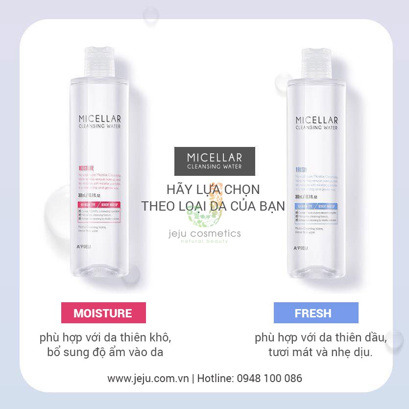 Nước Tẩy Trang APIEU Micellar Cleansing Water 330ml