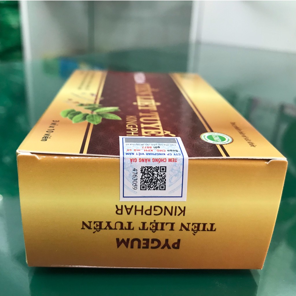 {Mẫu mới} Pygeum Kingphar - Hỗ Trợ Giảm kích thước Tuyến Tiền Liệt (30 Viên)