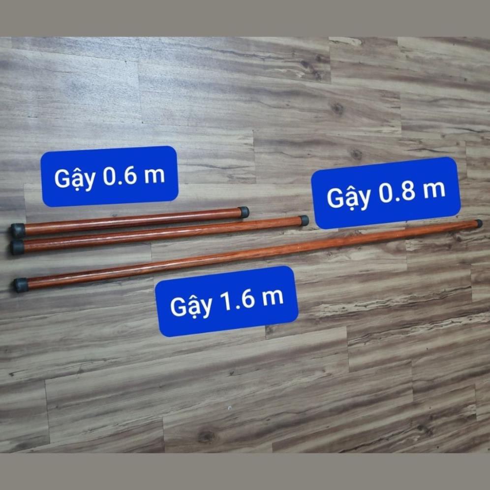 Gậy thể dục, dưỡng sinh bằng gỗ 80-160cm + kèm nút bịt đầu gậy