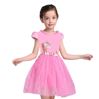 Đầm Công Chúa Mùa Hè In Họa Tiết Chấm Bi Dễ Thương Cho Bé Gái 2-6 Tuổi