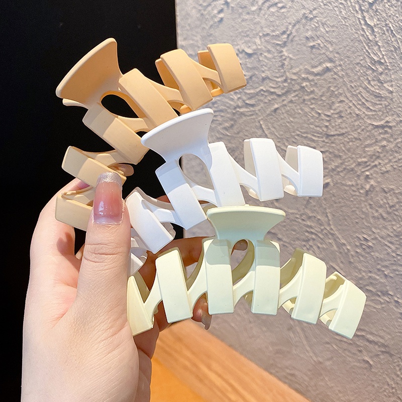 Kẹp tóc càng cua cỡ lớn bằng acrylic màu sắc thời trang Hàn Quốc