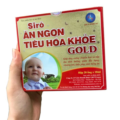 Siro Ăn Ngon, Tiêu Hóa Khỏe Gold (20 ống)