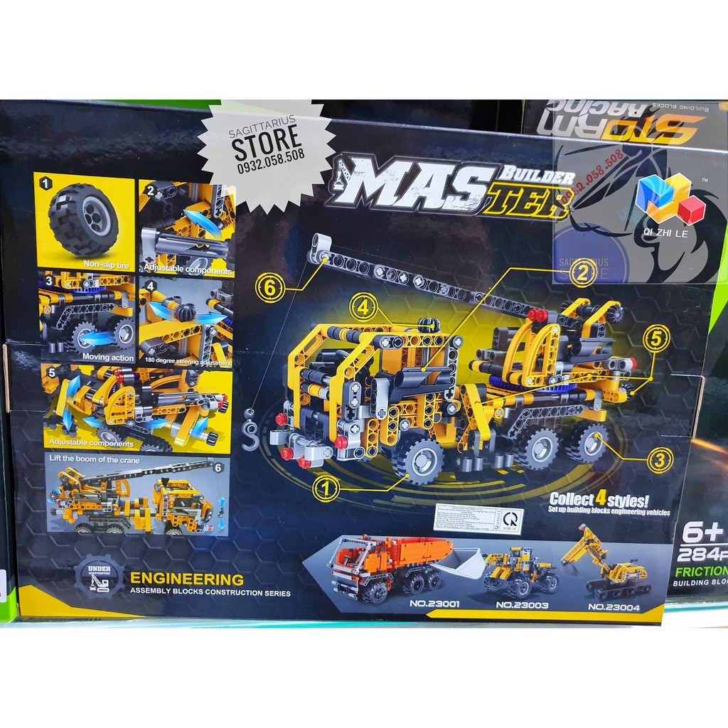Lego Lắp Ráp Xe Cẩu Master Builder - Qi Zhi Le 23302