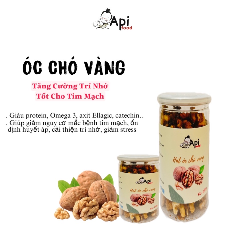 Hạt Óc Chó Vàng Tách Vỏ Dinh Dưỡng APIFOOD 250gr