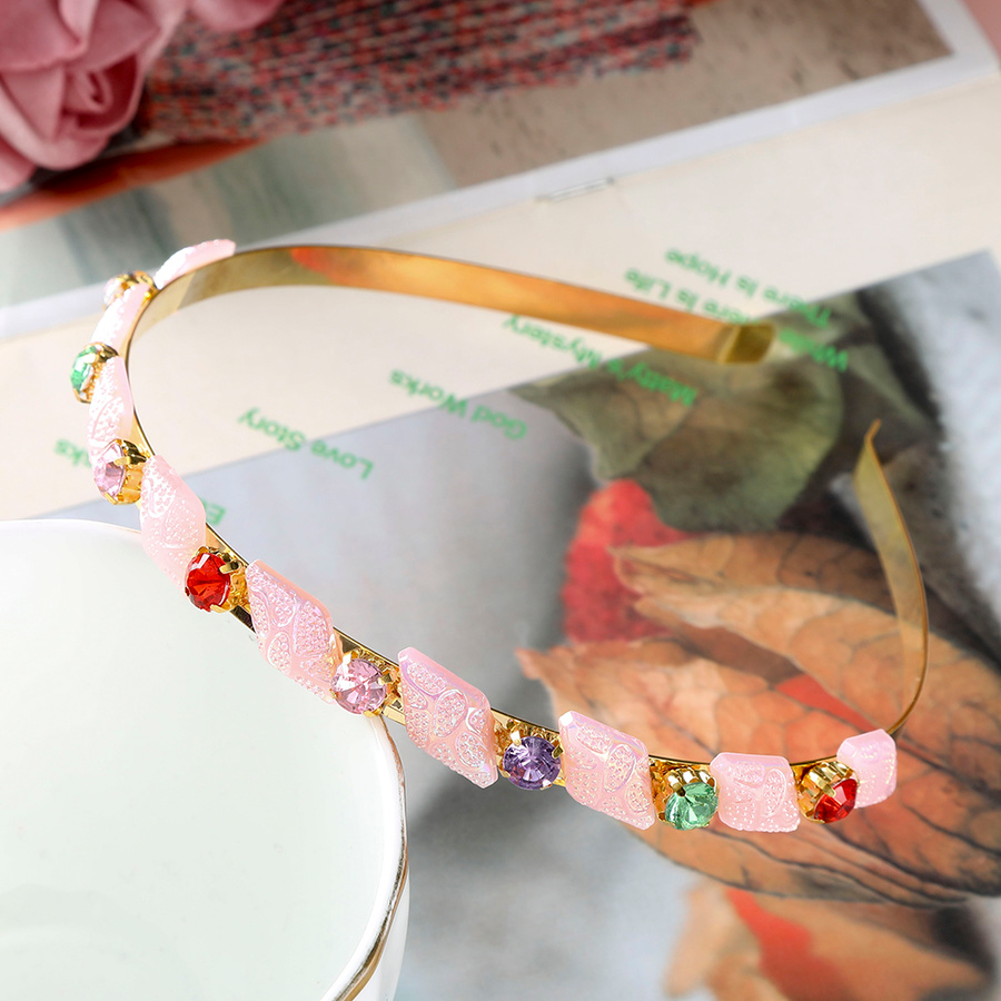 Băng Đô Cài Tóc Bằng Hợp Kim Đính Đá Nhiều Màu Sắc Xinh Xắn Dành Cho Nữ