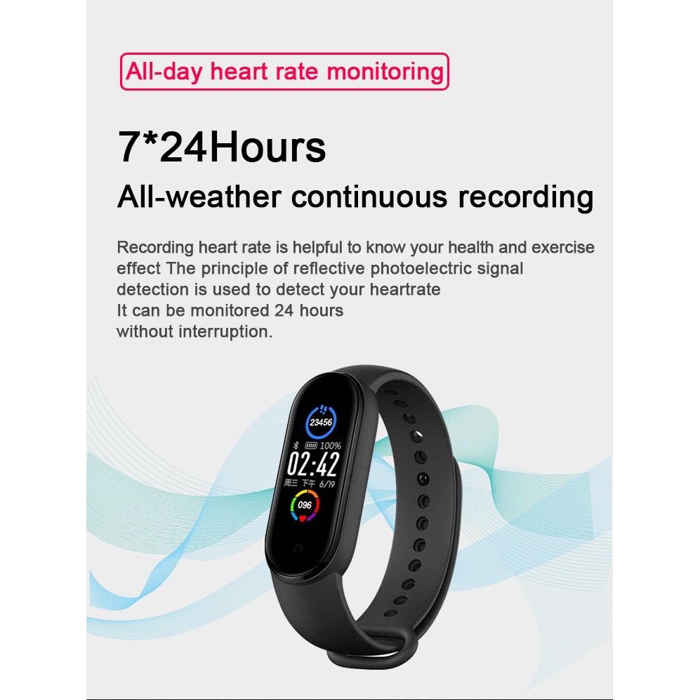 Đồng Hồ Thông Minh Xiaomi Mi Band 5 M5 & M4 Màn Hình 11 Chế Độ Theo Dõi Nhịp Tim 1.1 "