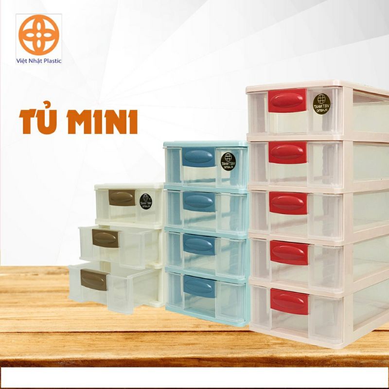 Tủ Mini Để Bàn Đa Năng Các Size 3 Tầng, 4 Tầng, 5 Tầng Nhựa Việt Nhật