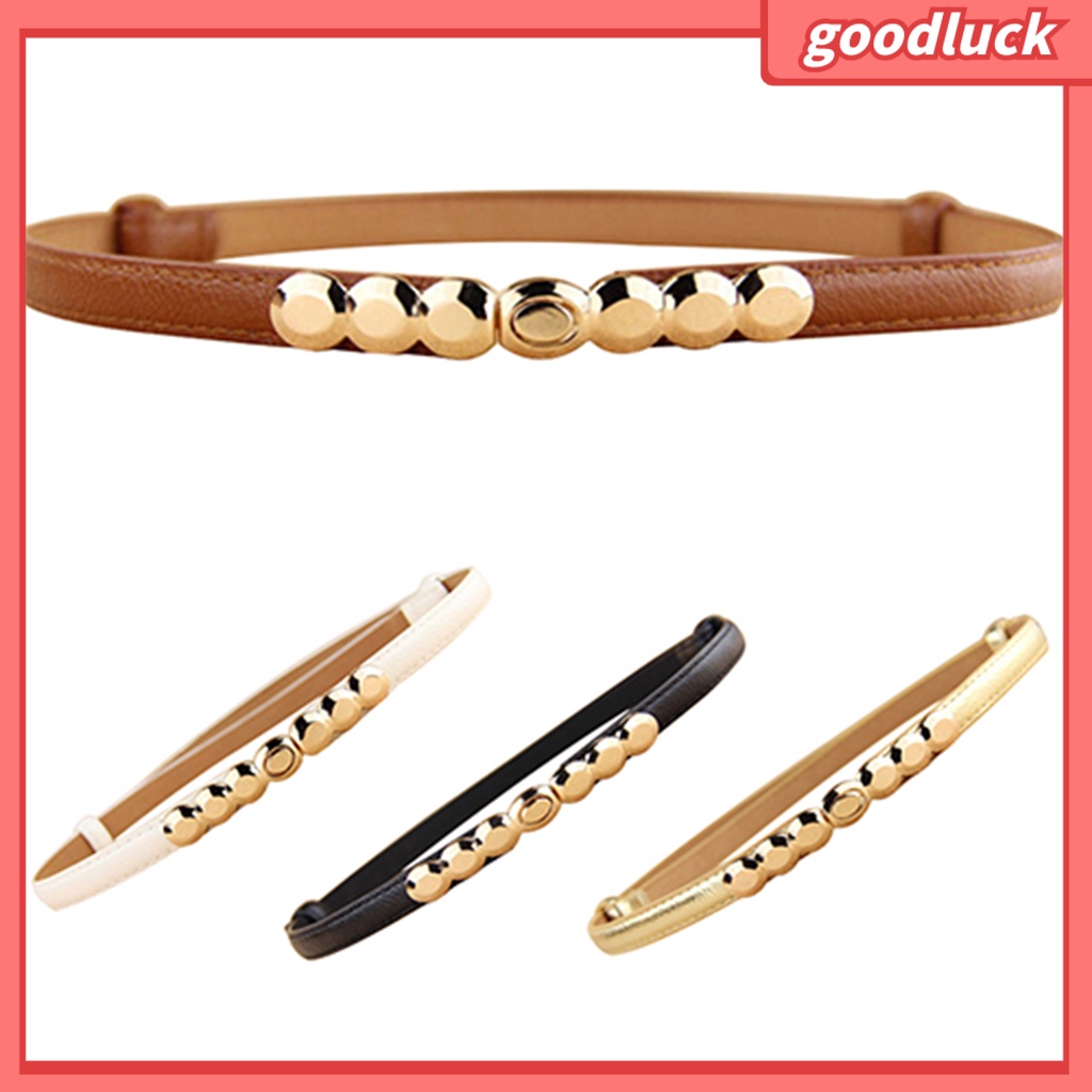 Thắt Lưng Giả Da Khóa Hợp Kim Điều Chỉnh Được Thời Trang Cho Nữ