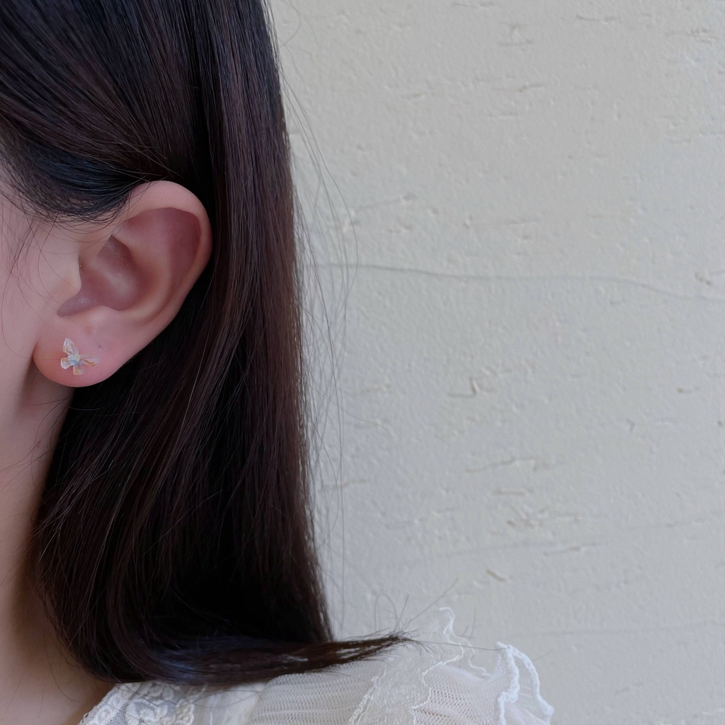 Set 6 đôi bông tai bạc S925 đính ngọc trai phong cách retro Hàn Quốc cho nữ