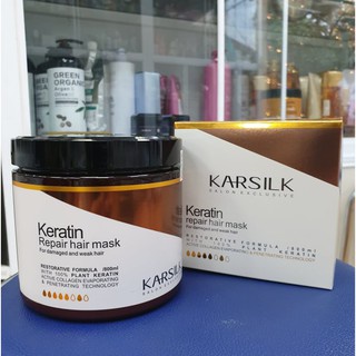 Kem hấp ủ Karsilk Keratin Repair hair mask phục hồi tóc hư tổn  800ml