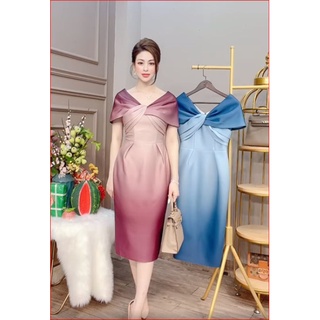 Đầm body loang trễ vai xoắn ngực Monoco