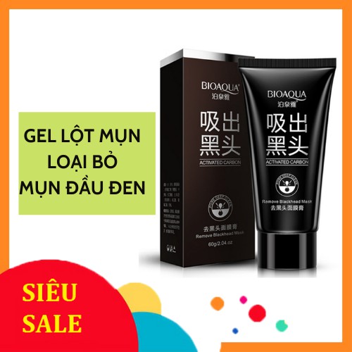 Gel lột mụn đầu đen, lột mụn cám [CỰC HOT] - Mặt nạ lột mụn than tre than tre hoạt tính Bioaqua - Lột Mụn Toàn Mặt