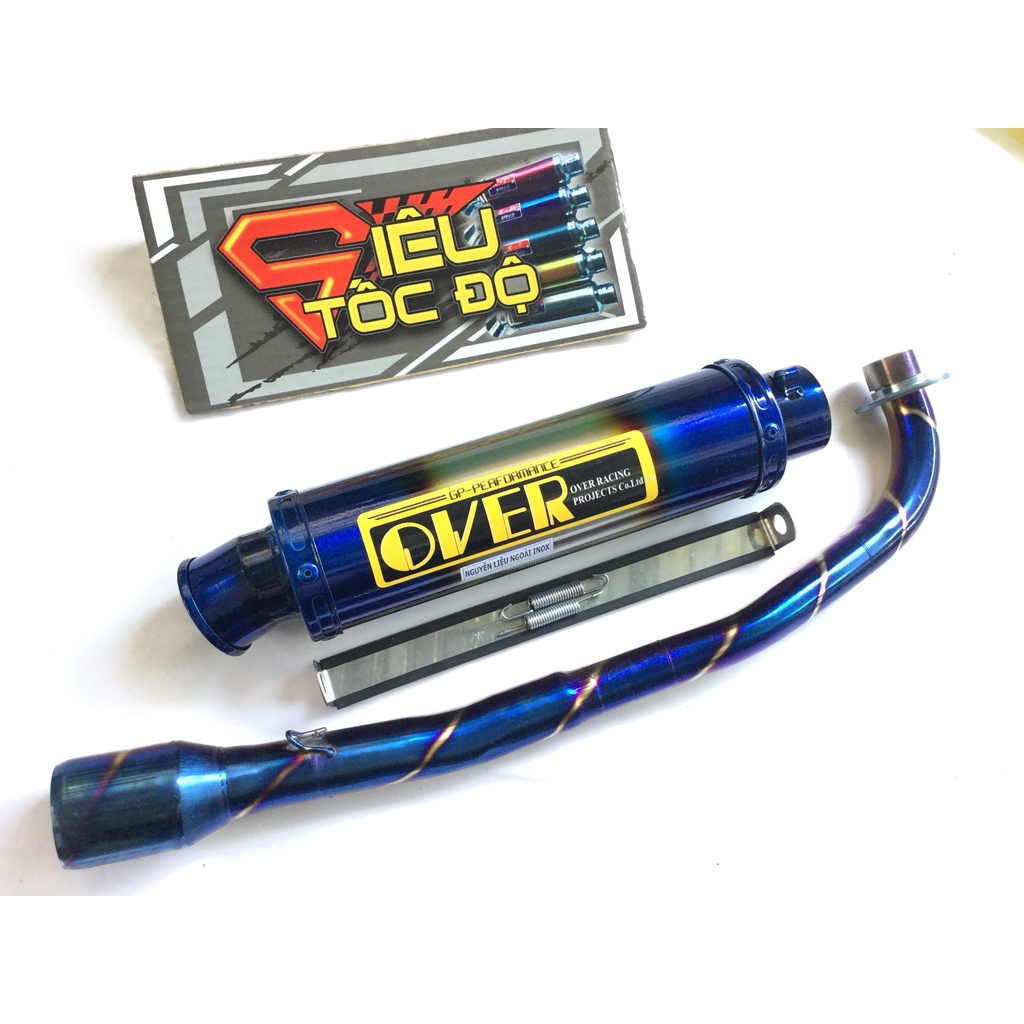 Bộ pô over full cổ bầu hơi titan exciter, winer, sonic, raider fi, satria, gsx,...