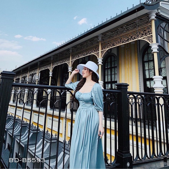 Đầm maxi tay phồng MPB